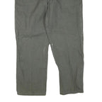 DICKIES Mens Cotton Blend Grey Regular Straight Trousers W40 L30 Workwear Zip