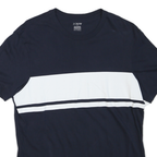 J.CREW Mens Navy Blue & White Graphic Modern T-Shirt M Short Sleeve Crew Neck