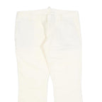 DSQUARED2 Womens Wool Blend White Slim Straight Trousers W34 L27 Elegant Zip