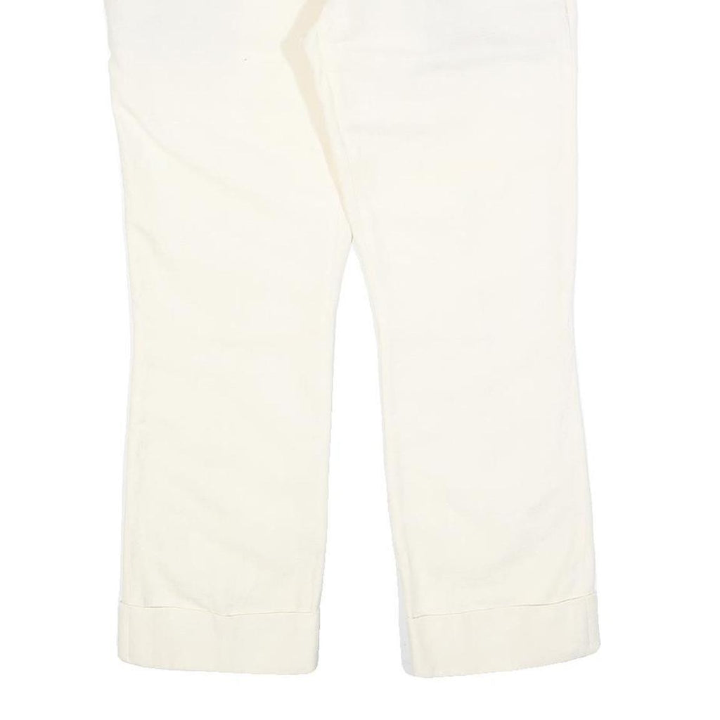 DSQUARED2 Womens Wool Blend White Slim Straight Trousers W34 L27 Elegant Zip