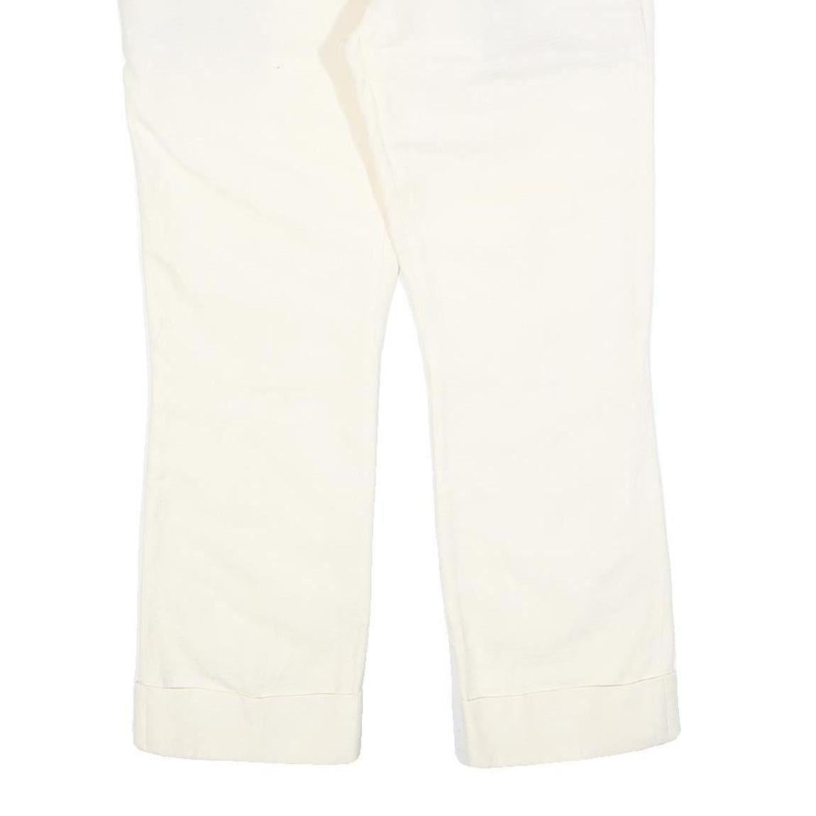 DSQUARED2 Womens Wool Blend White Slim Straight Trousers W34 L27 Elegant Zip