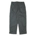 Mens Cotton Blend Relaxed Grey Trousers W29 L26 Button Closure Casual Workwear