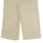 NIK Womens Cotton Blend Beige Relaxed Wide-Leg Trousers W35 L21 Drawstring