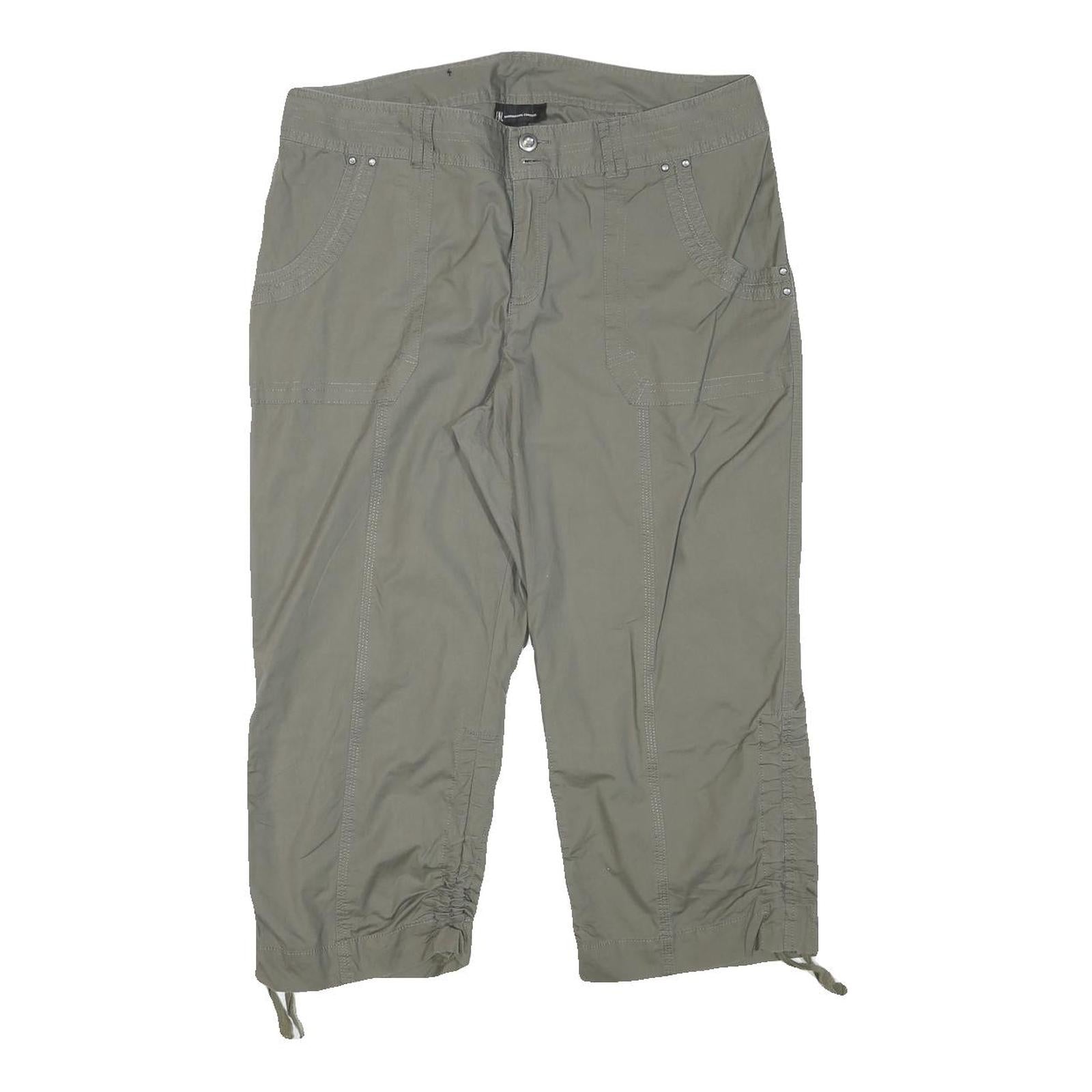 INC Womens Shorts Green Casual XL W34 Cotton Blend Lightweight Relaxed