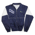 ASICS Womens Navy & White Sports Track Jacket S Polyester Zip Plain Lightweight