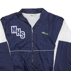 ASICS Womens Navy & White Sports Track Jacket S Polyester Zip Plain Lightweight