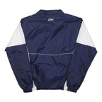 ASICS Womens Navy & White Sports Track Jacket S Polyester Zip Plain Lightweight