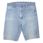 WRANGLER Womens Denim Blue Shorts L W38 Casual Classic Fit Cotton Blend