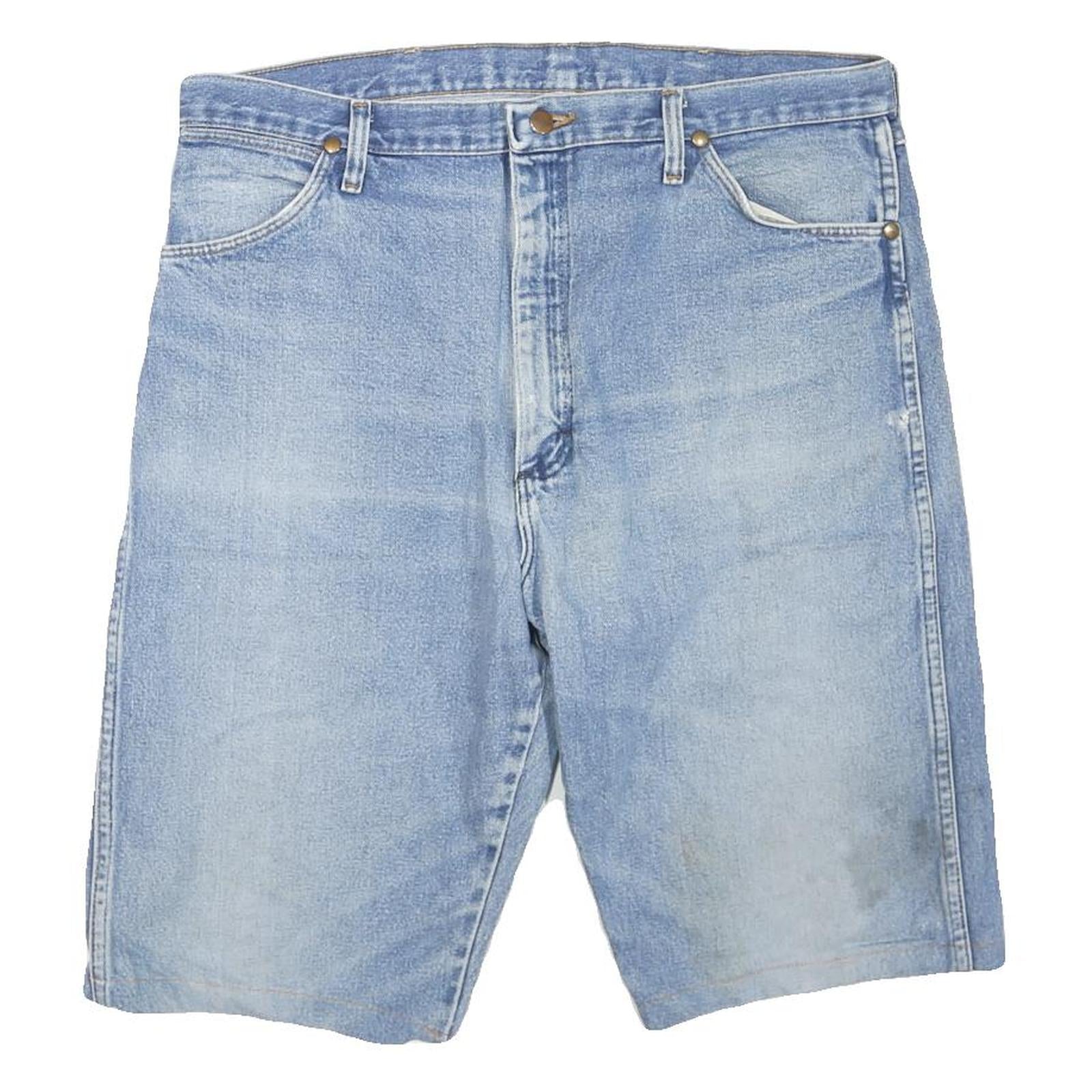 WRANGLER Womens Denim Blue Shorts L W38 Casual Classic Fit Cotton Blend