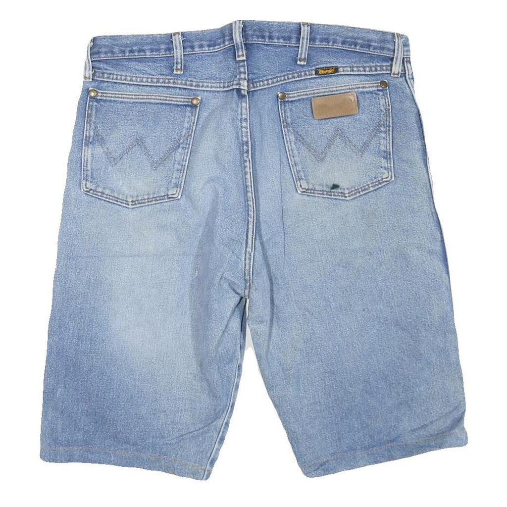 WRANGLER Womens Denim Blue Shorts L W38 Casual Classic Fit Cotton Blend