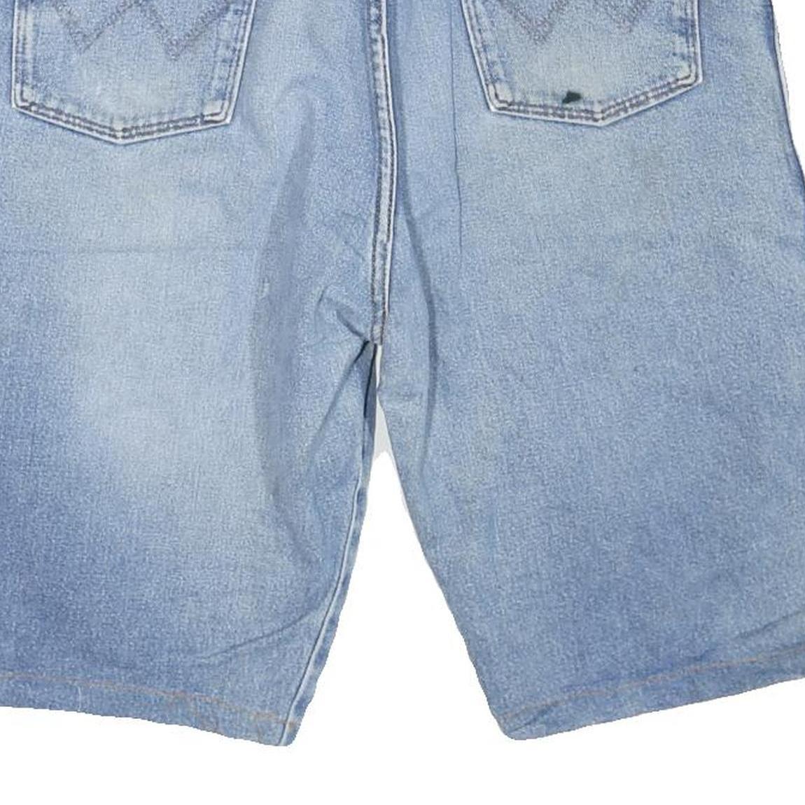 WRANGLER Womens Denim Blue Shorts L W38 Casual Classic Fit Cotton Blend