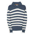 WHITE STUFF Womens Blue & White Striped Plain Pullover Crew Neck Basic Knit S