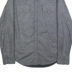LEVI'S Mens Grey Black Shirt S Cotton Long Sleeve Casual Classic Design
