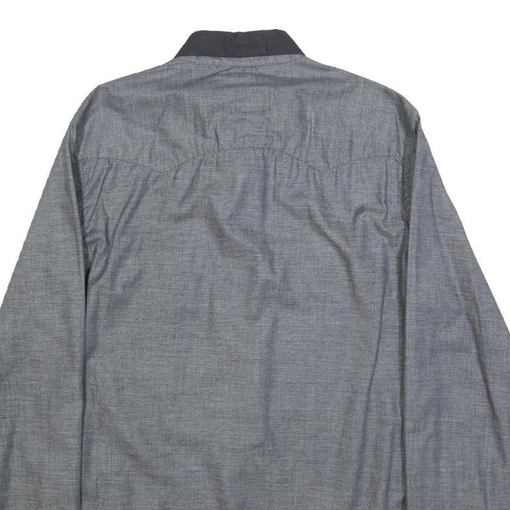 LEVI'S Mens Grey Black Shirt S Cotton Long Sleeve Casual Classic Design