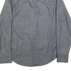 LEVI'S Mens Grey Black Shirt S Cotton Long Sleeve Casual Classic Design