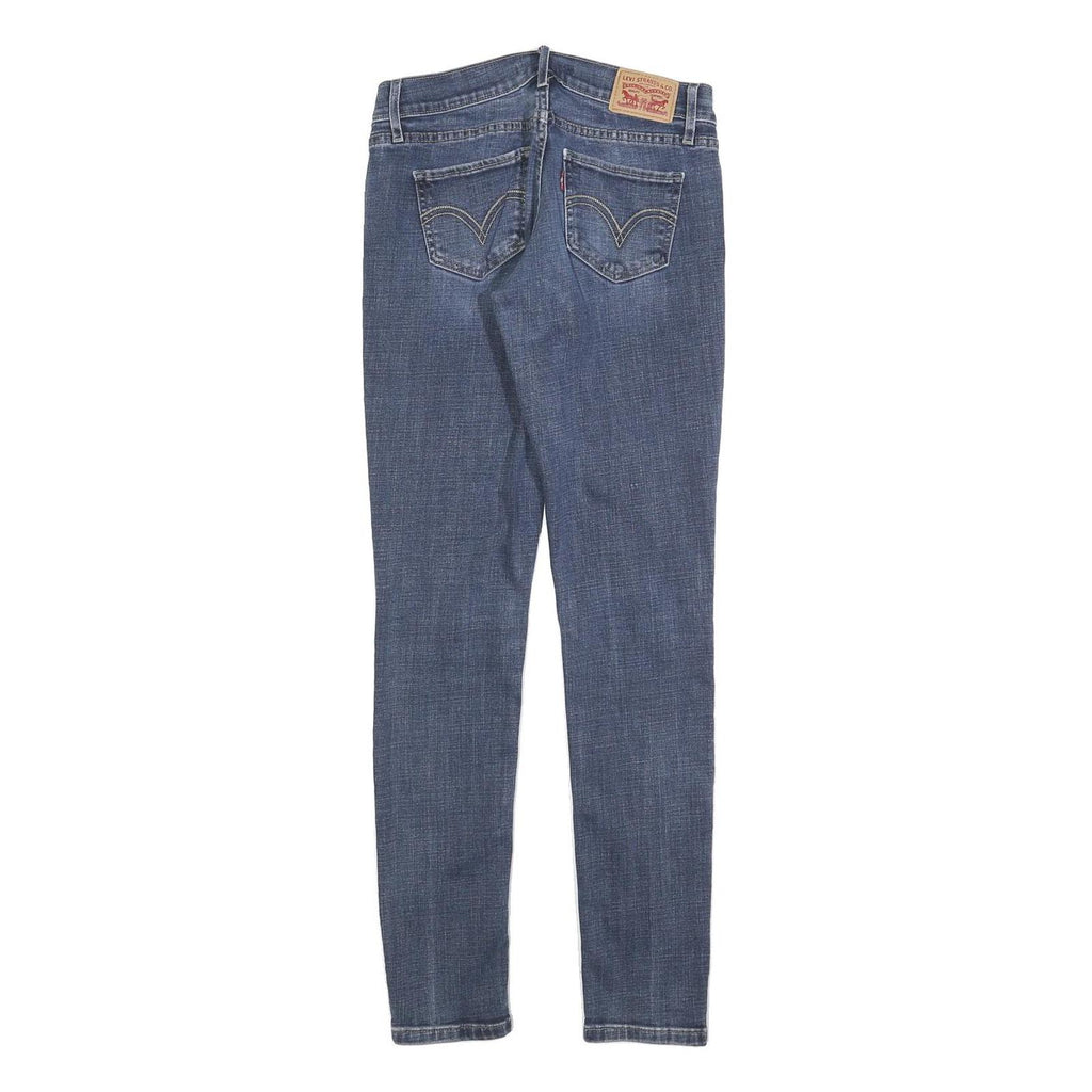 LEVI'S 524 Womens Jeans Blue Slim Skinny Denim Medium W26 L32 Stretch Zip