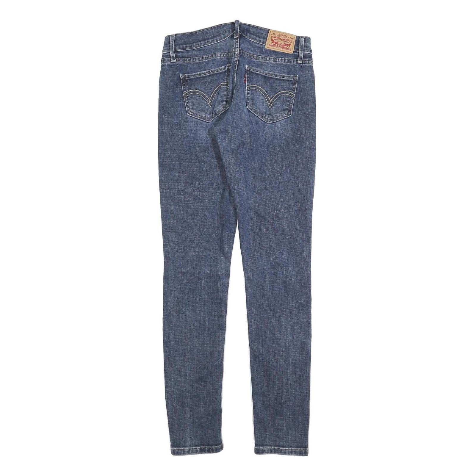 LEVI'S 524 Womens Jeans Blue Slim Skinny Denim Medium W26 L32 Stretch Zip