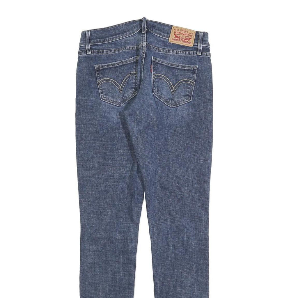 LEVI'S 524 Womens Jeans Blue Slim Skinny Denim Medium W26 L32 Stretch Zip