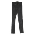 LEVI'S Womens Slim Black Denim Raw Slim Skinny Jeans W27 L31