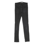 LEVI'S Womens Slim Black Denim Raw Slim Skinny Jeans W27 L31