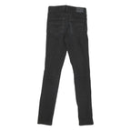 LEVI'S Womens Slim Black Denim Raw Slim Skinny Jeans W27 L31