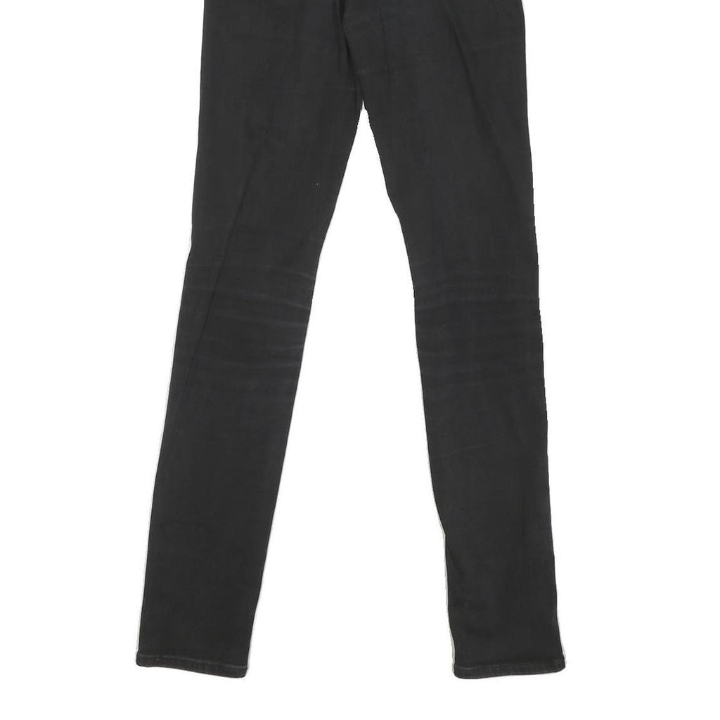 LEVI'S Womens Slim Black Denim Raw Slim Skinny Jeans W27 L31