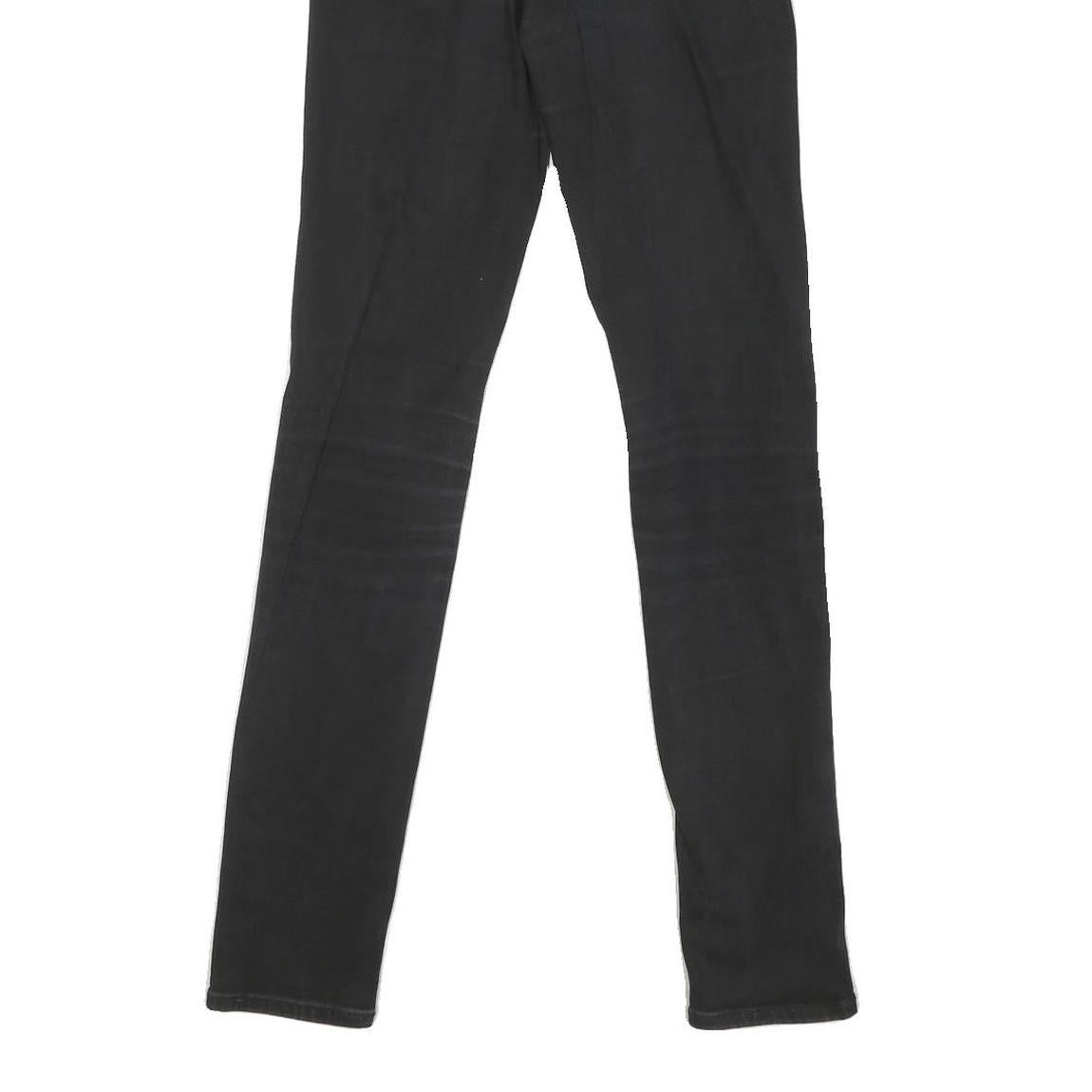LEVI'S Womens Slim Black Denim Raw Slim Skinny Jeans W27 L31