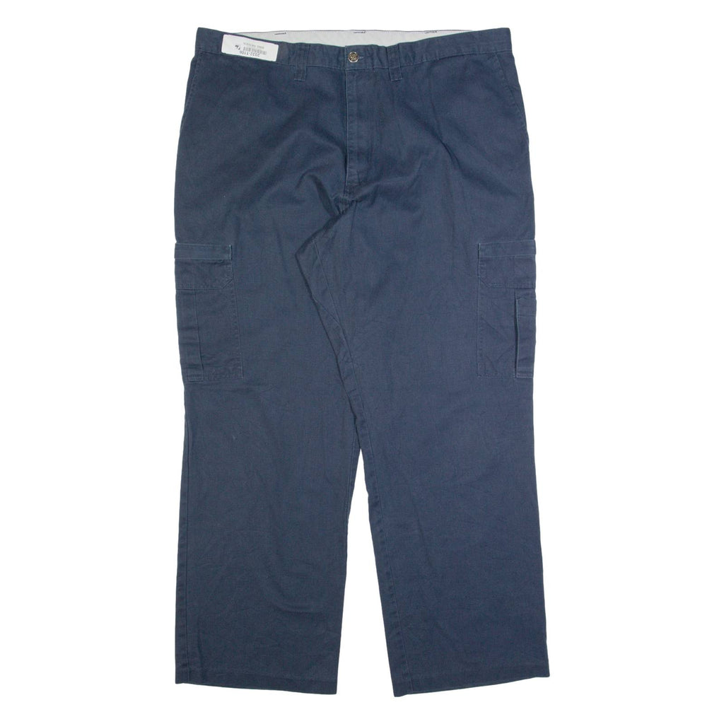 DICKIES Cargo Workwear Mens Trousers Blue Regular Straight W42 L32