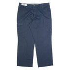 DICKIES Cargo Workwear Mens Trousers Blue Regular Straight W42 L32