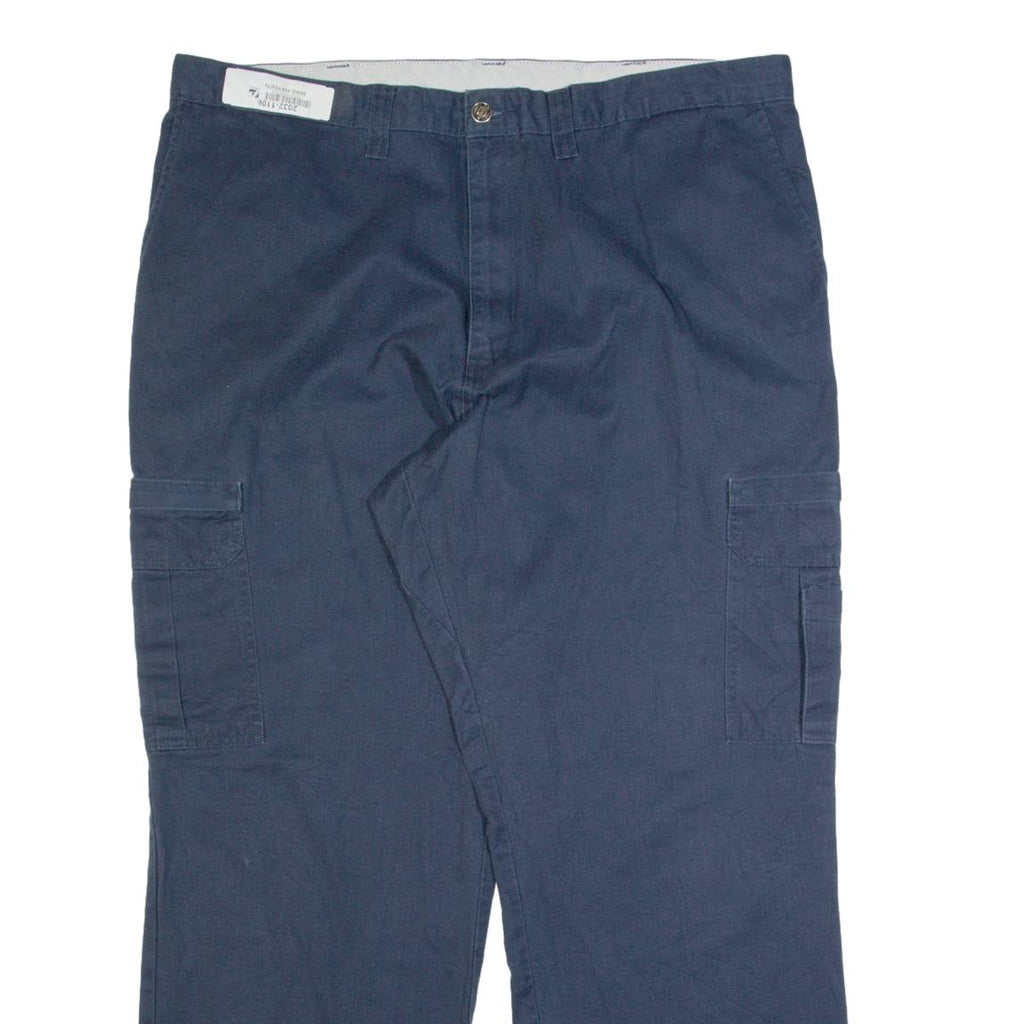 DICKIES Cargo Workwear Mens Trousers Blue Regular Straight W42 L32