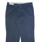 DICKIES Cargo Workwear Mens Trousers Blue Regular Straight W42 L32
