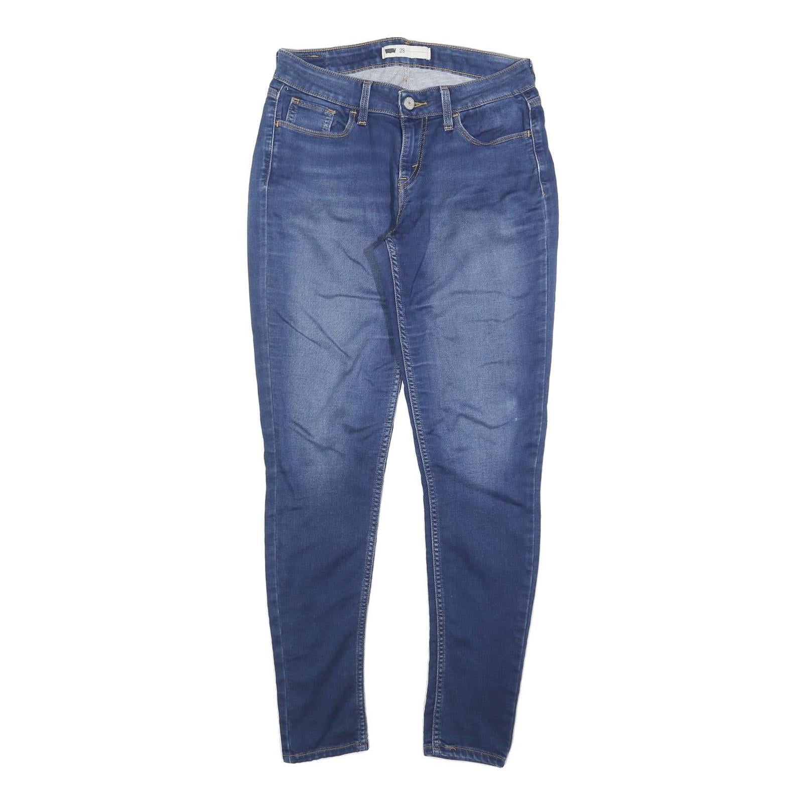 LEVI'S Womens Slim Blue Denim Light W28 L30 Skinny Zip Jeans