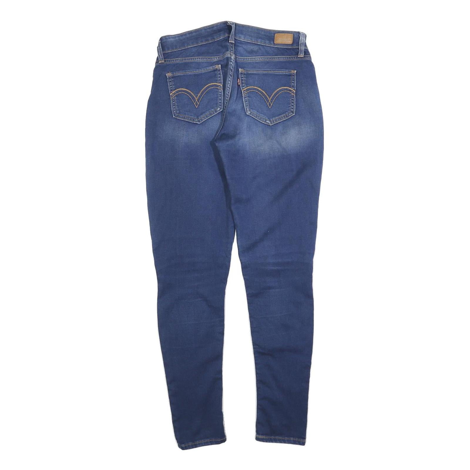 LEVI'S Womens Slim Blue Denim Light W28 L30 Skinny Zip Jeans