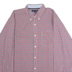 TOMMY HILFIGER Mens Shirt Red Check Long Sleeve L