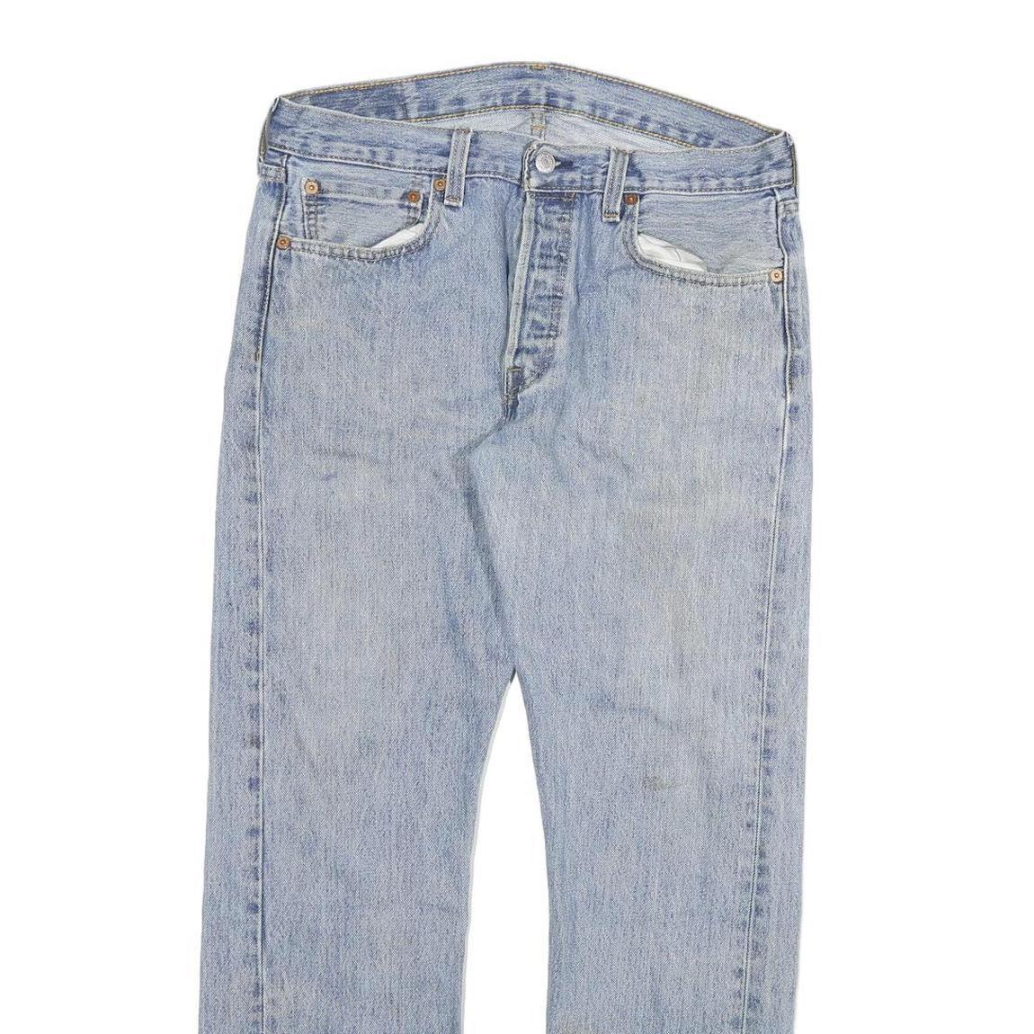 LEVI'S 501 Mens Jeans Blue Regular Straight Denim Light W32 L30 Classic Fit