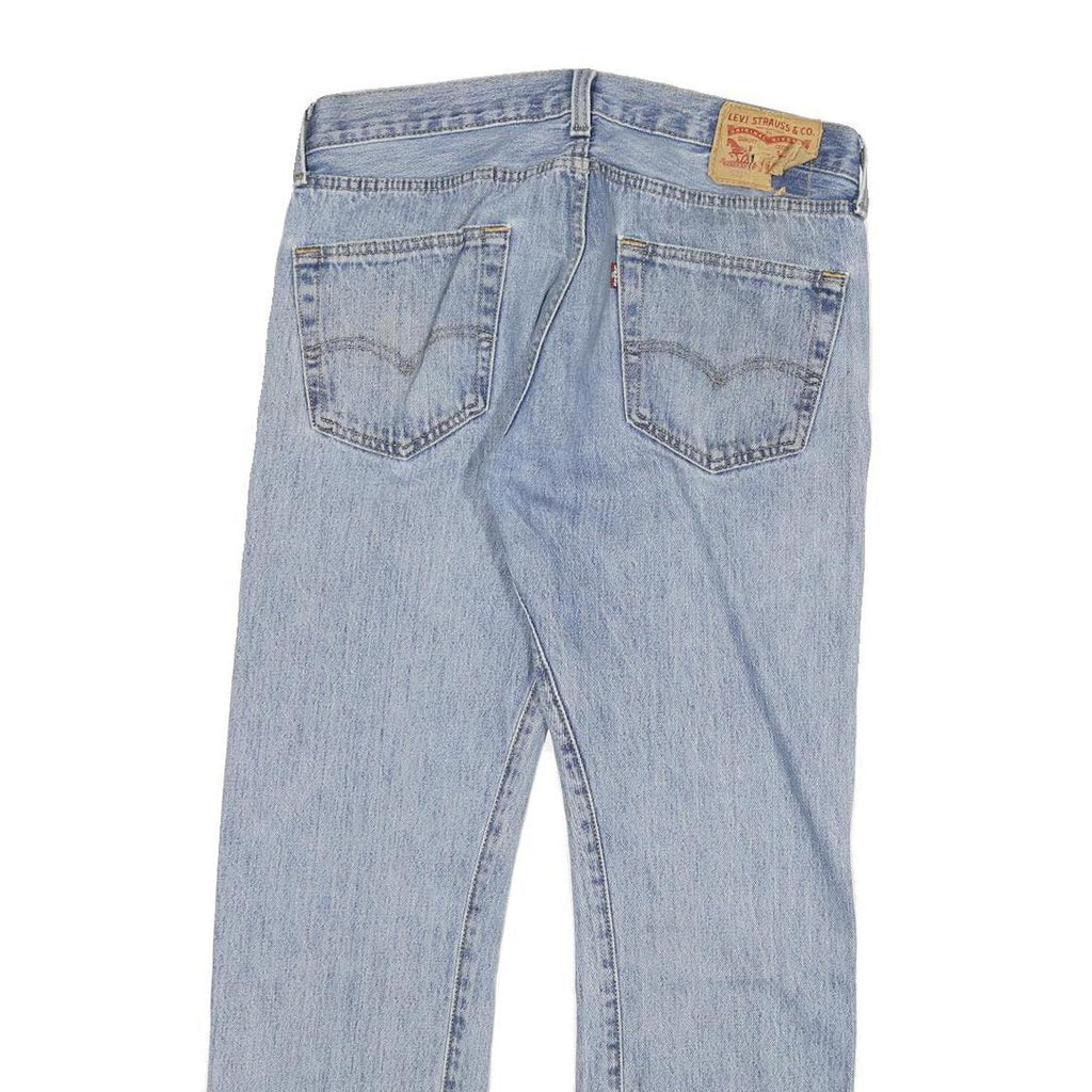 LEVI'S 501 Mens Jeans Blue Regular Straight Denim Light W32 L30 Classic Fit