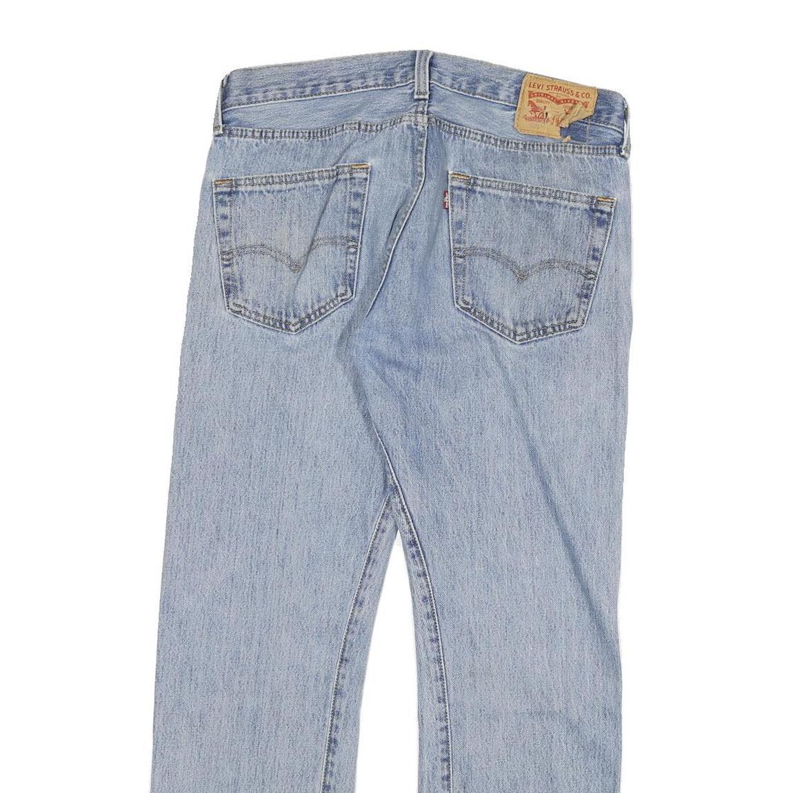 LEVI'S 501 Mens Jeans Blue Regular Straight Denim Light W32 L30 Classic Fit