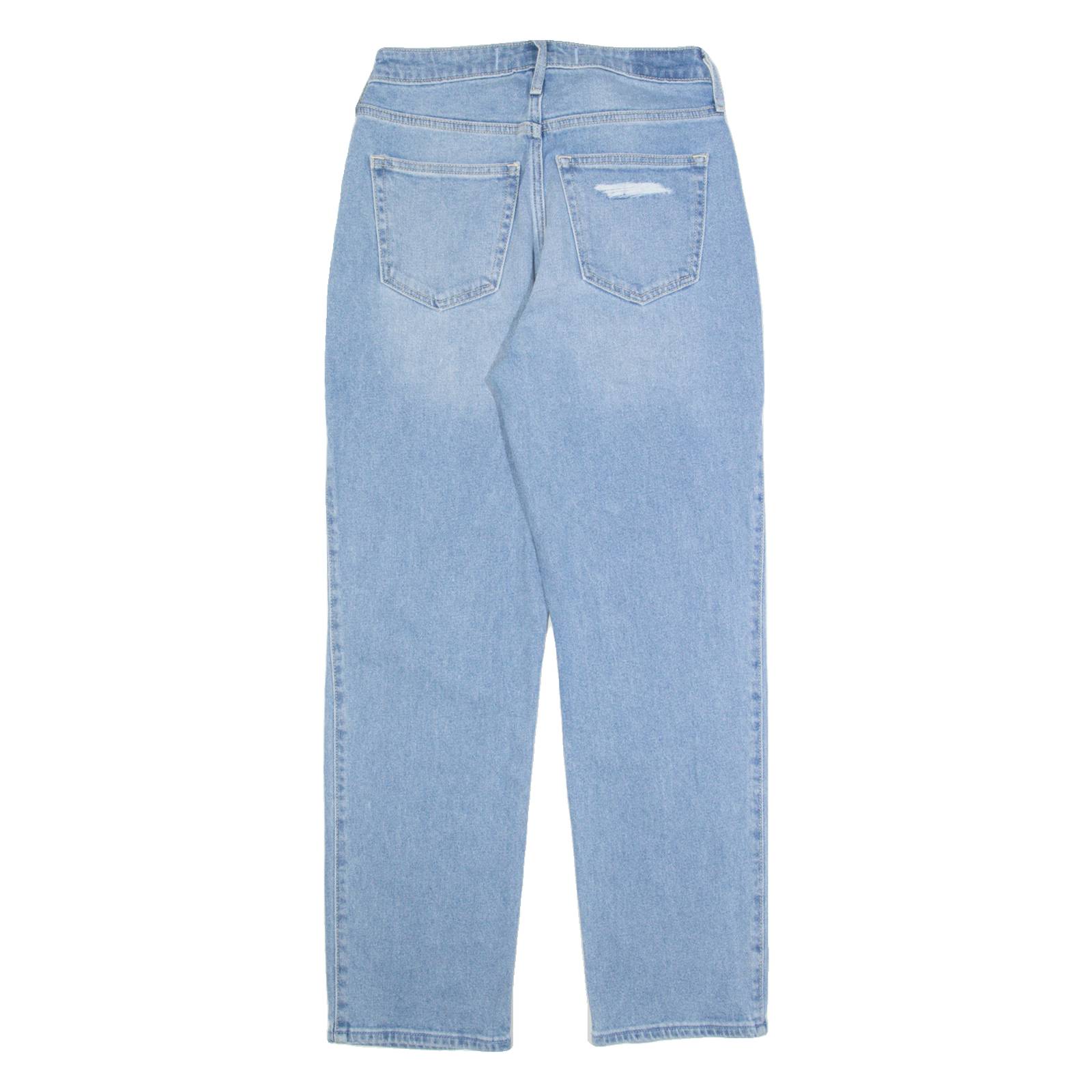 HOLLISTER Ultra High Rise Distressed Womens Jeans Blue Straight W26 L27
