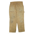 DICKIES Mens Regular Beige Workwear Cotton Blend Jeans W32 L27 Zip Pockets
