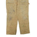 DICKIES Mens Regular Beige Workwear Cotton Blend Jeans W32 L27 Zip Pockets