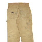DICKIES Mens Regular Beige Workwear Cotton Blend Jeans W32 L27 Zip Pockets