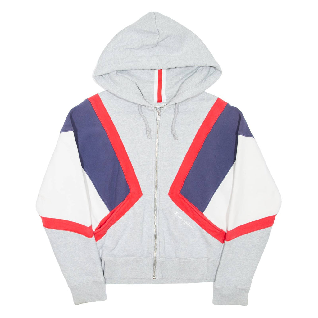 CHAMPION REVERSE WEAVE Womens Grey Hoodie Full Zip S