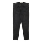 LEVI'S Womens Black Slim Skinny Denim Jeans W31 L27 Distressed Details