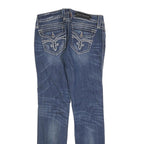 ROCK REVIVAL Womens Jeans Blue Regular Straight Denim Medium W31 L32 Stylish