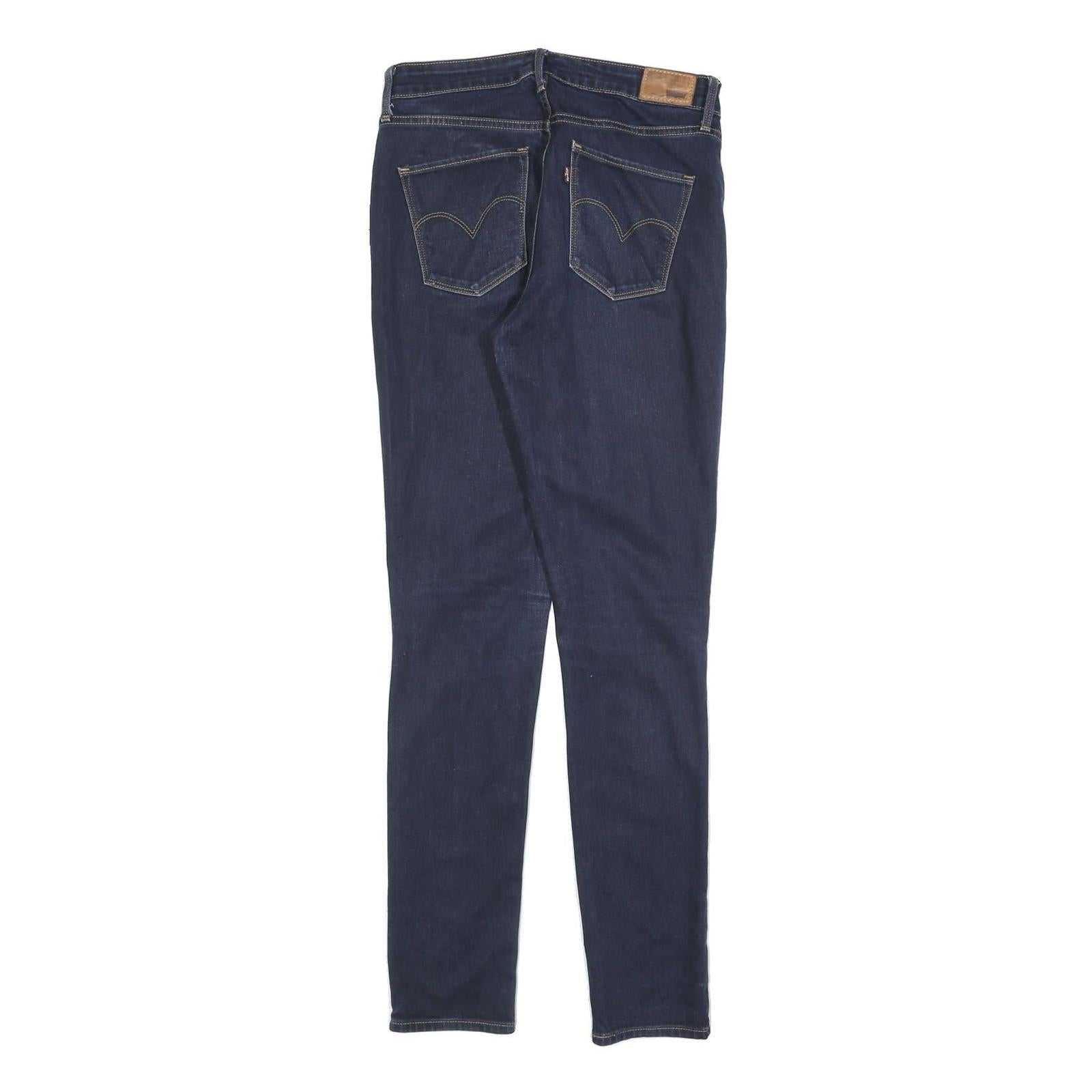 LEVI'S Womens Slim Fit Skinny Denim Jeans Blue W28 L32 Classic Cotton Blend Zip