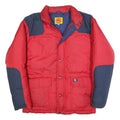 MAMMUT Mens Red & Navy Outdoor Jacket M Polyester Blend Puffer Zip Pocket