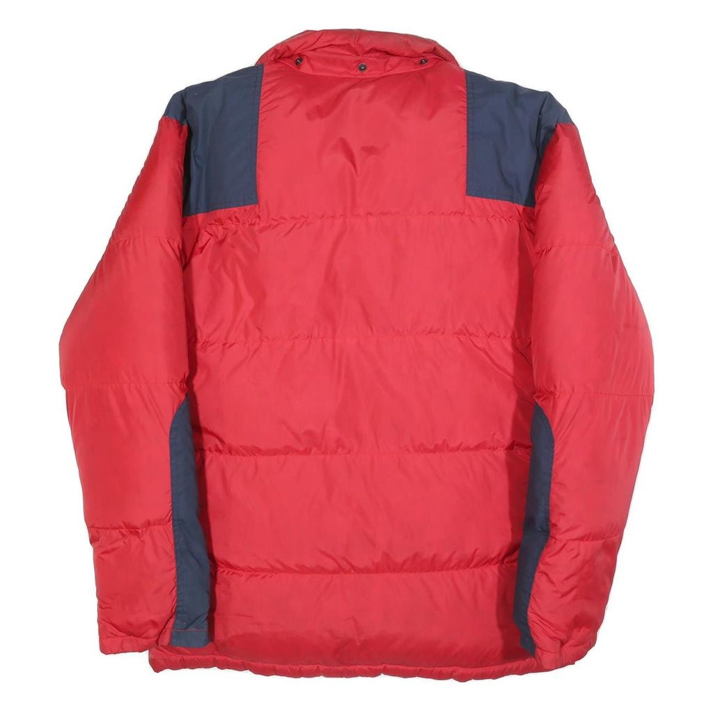 MAMMUT Mens Red & Navy Outdoor Jacket M Polyester Blend Puffer Zip Pocket