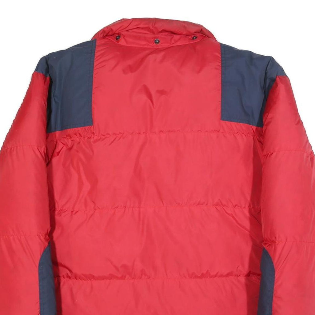 MAMMUT Mens Red & Navy Outdoor Jacket M Polyester Blend Puffer Zip Pocket