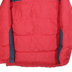MAMMUT Mens Red & Navy Outdoor Jacket M Polyester Blend Puffer Zip Pocket