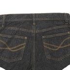 Womens Black Cotton Blend Denim Casual Shorts M W30 Frayed Hem